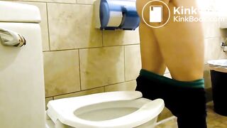 Amateur Girl  Videos Herself Taking A Dump In A Public Restroom