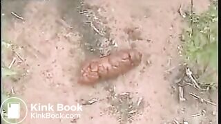 Cute brunette Latina girl poops hard log