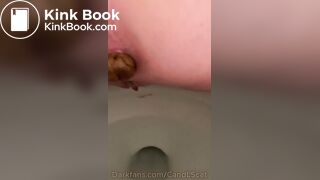 Sexy Ass shits firm poops while hubby records POV