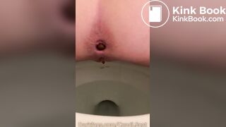 Sexy Ass shits firm poops while hubby records POV