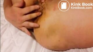 Girl is fingering her asshole with shit