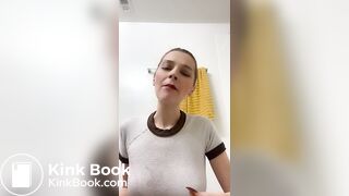eating shit out of the toilet