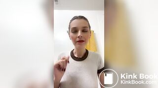 eating shit out of the toilet