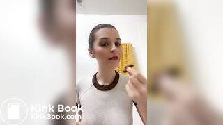 eating shit out of the toilet