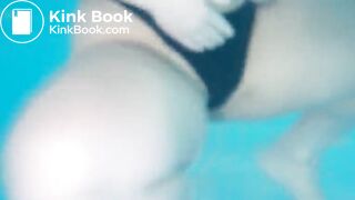 Underwater pool and Dish shitting as meal