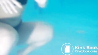 Underwater pool and Dish shitting as meal