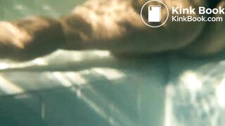 Underwater pool and Dish shitting as meal