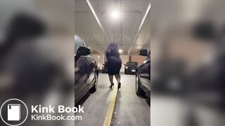 HUGE BOOTY drops DOOKIE in PARKING GARAGE