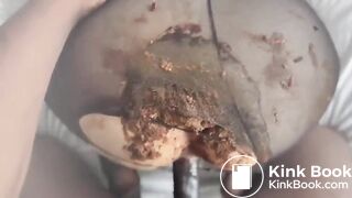 Girl pooping her pantyhose the fucked by big black cock