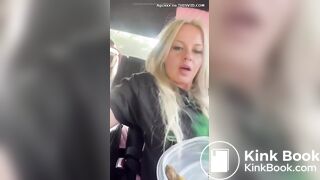in the car