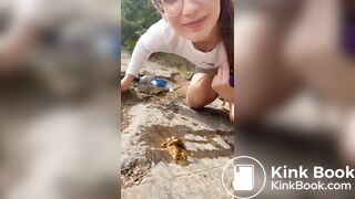 shit in the woods