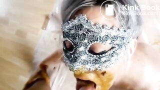 Mature wife drinks piss and sucks husbands shitty cock