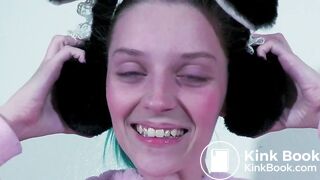 Teen Brushes Her Teeth With  feces