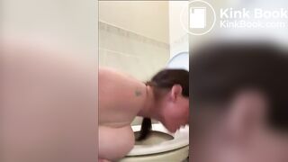 PUBLIC POTTY LICKERS very DIRTY TOILET TRAMPS