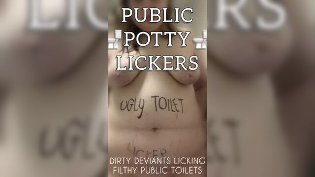 PUBLIC POTTY LICKERS very DIRTY TOILET TRAMPS