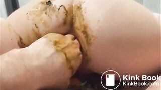 Shitty ass-fisting teen does dirty ATM