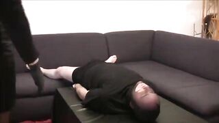 mistress spit and shit on a slave mouth