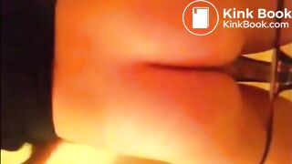 Skinny babe shitting with tanga