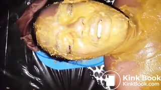 Amateurscat whore face and boobs covered in diarrhea and fucked