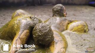 Manure Party Pit - Lesbian in cowshit