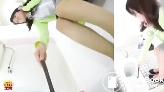 Heavy Japanese pooper caught on cam