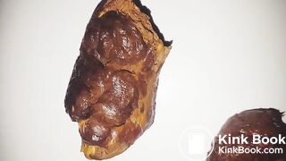 Lovely tattooed big ass gal pooping