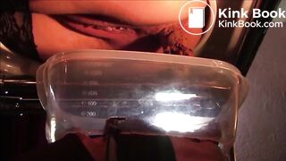 Mistress shit a big turd on a slave face