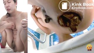 Massive constipation hard poop closeup