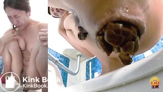 Massive constipation hard poop closeup