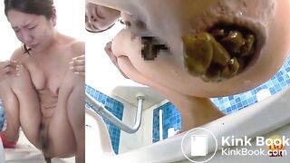 Massive constipation hard poop closeup