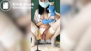 Masked Chick Pisses in a glass and empties her bowels (Edit)