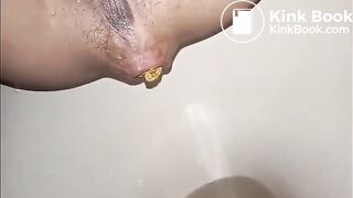 Closeup of big heavy shit