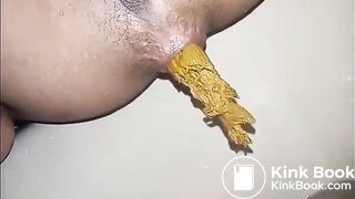 Closeup of big heavy shit