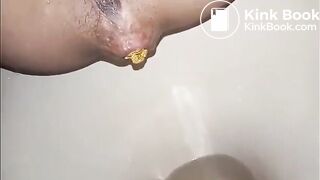 Closeup of big heavy shit