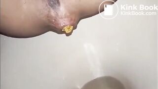 Closeup of big heavy shit