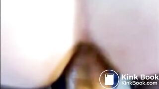 Girl anal fucked with shit