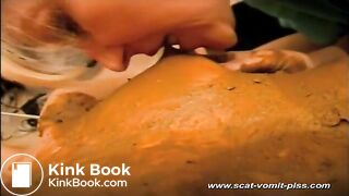 Two dirty bitches have fun with scat