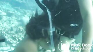 Horny Japanese girl underwater scat and sex