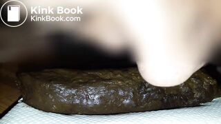 Je fais un beau boudin brun, je renifle, je goûte et je crache mon foutre