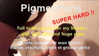 master feeds shit,piss,puke,spit