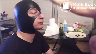 master feeds shit,piss,puke,spit