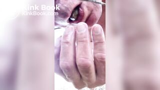 Amsterdam male tasting small turd on a greek besch