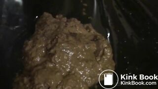 slut with body covered with shit