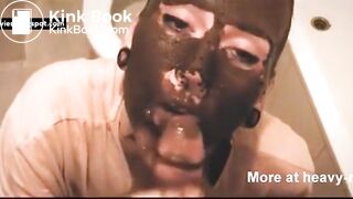 Scat Babe Sucks Shitty Cock in the Bathroom