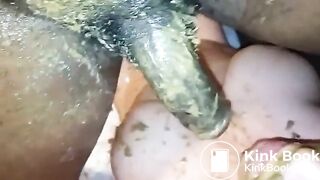 Man Shits in Babe's Mouth and Rough Fucks It