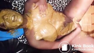 covering with shit a submissive ebony slut (2)