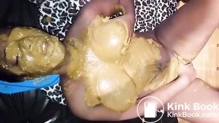 covering with shit a submissive ebony slut (2)