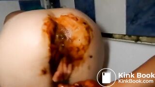 Fisting a Dirty Babe's Shitty Asshole