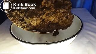 Smeared in thick shit