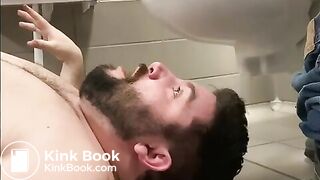 BEING FED IN A PUBLIC TOILET
